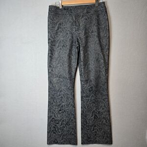 Womyn Paisley Pants Straight Leg Made In New York USA Size 6
